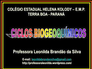 3CAPÍTULO 15 – Ciclos biogeoquímicos