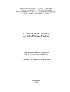 A Corda Bamba : Violência Juvenil e Políticas