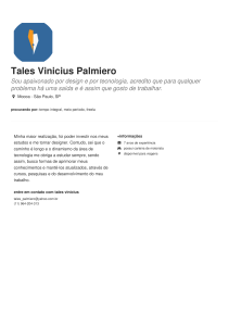 Tales Vinicius Palmiero | Sou apaixonado por design e por