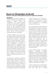 Rumo às Olimpíadas do Brasil!