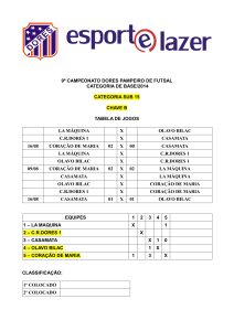 9º campeonato dores pampeiro de futsal categoria de base/2014