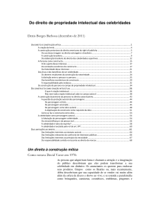 Do direito de propriedade intelectual das celebridades