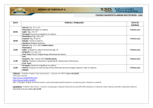 AGENDA DE TAREFAS 6º A