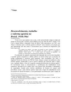 Desenvolvimento, trabalho e reforma agrária no Brasil, 1950-1964