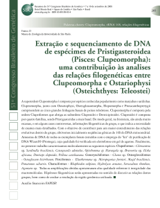Extração e sequenciamento de DNA de espécimes de