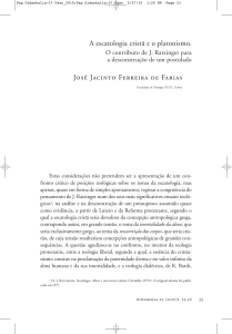 A escatologia cristã e o platonismo. José Jacinto Ferreira de Farias
