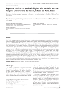 Aspectos clínicos e epidemiológicos da malária em um hospital