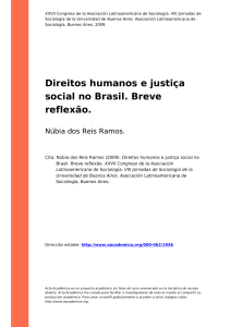 Direitos humanos e justiça social no Brasil. Breve