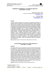 ZONEAMENTO GEOAMBIENTAL DO PERÍMETRO URBANO
