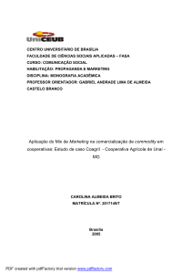 Aplicação do Mix de Marketing na comercialização de commodity