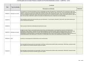 Contribuições recebidas