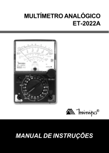 multímetro analógico et-2022a manual de instruções