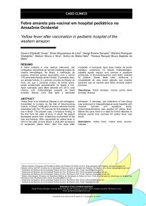 Febre amarela pós-vacinal em hospital pediátrico na Amazônia