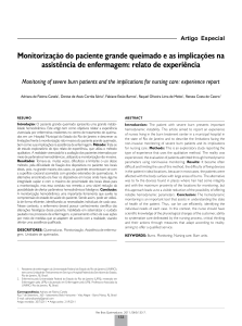 Monitorização do paciente grande queimado e as implicações na