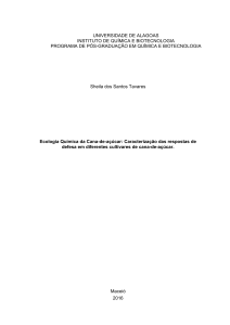 Ecologia Química da Cana-de-acúcar caracterizacao das repostas