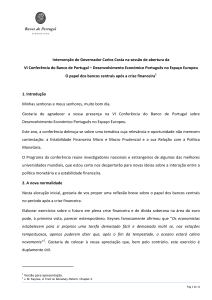 Intervenção do Governador Carlos Costa na abertura da VI