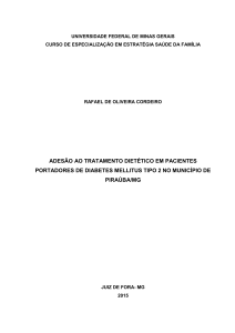 ADESÃO AO TRATAMENTO DIETÉTICO EM PACIENTES