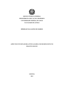 Aspectos funcionais relativos ao (des) uso do reflexivo - GEF-UFG