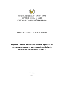 RAFAELA LORENZON DE ARAGÃO CAPELI Hepatite C Crônica e