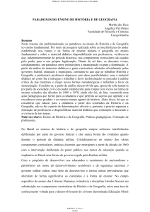 373 PARADOXOS DO ENSINO DE HISTÓRIA E DE GEOGRAFIA