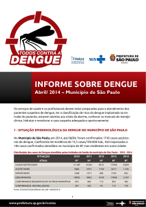 INFORME SOBRE DENGUE - Abril / 2014