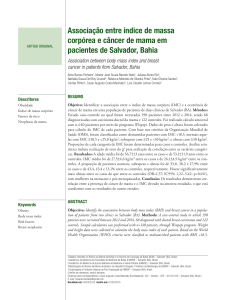 76 Associação entre índice de massa corpórea e câncer de mama