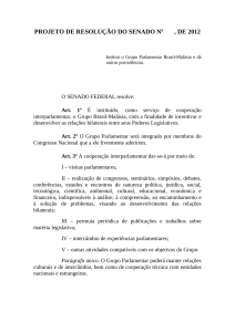 projeto de resolução do senado nº , de 2012