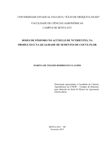 DOSES DE FÓSFORO NO ACÚMULO DE NUTRIENTES, NA