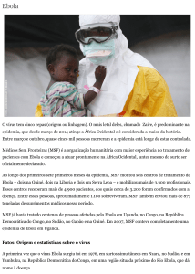 atualização - virus ebola