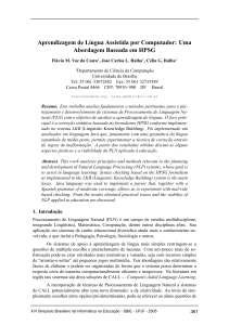 Aprendizagem de Língua Assistida por Computador