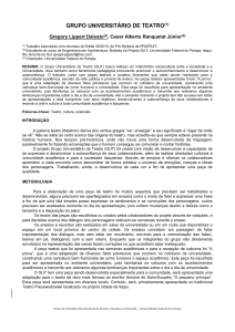 GRUPO UNIVERSITÁRIO DE TEATRO(1)