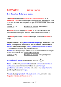 CAPÍTULO 3 Leis de Newton