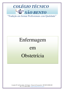 Enfermagem em Obstetrícia - Colégio Técnico São Bento