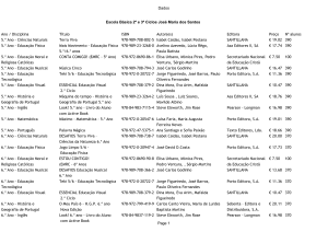 Lista de manuais para o ano letivo 2016-2017