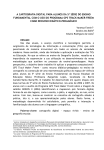 a cartografia digital para alunos da 5ª série do ensino fundamental