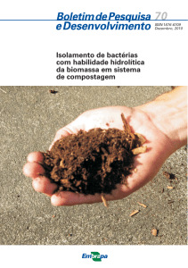 Isolamento de bactérias com habilidade hidrolítica da - Infoteca-e