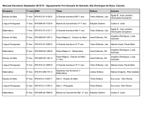 Manuais Escolares Adoptados 2014/15