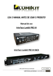 Manual interface Lumikit PRO X4