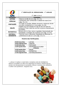 Horário das Verificações.