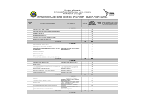 Ministério da Educação Universidade Federal da Integração