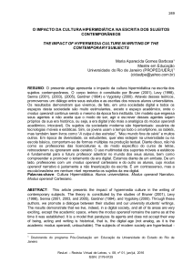 o impacto da cultura hipermidiática na escrita dos sujeitos