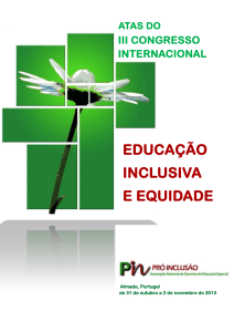 baixar PDF aqui - III Congresso Internacional "Educação Inclusiva e