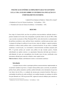 políticas econômicas implementadas no governo lula