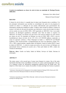 Cenário de atendimento ao câncer de colo de útero no