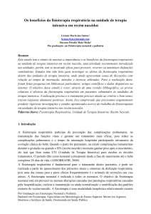 Os benefícios da fisioterapia respiratória na unidade de