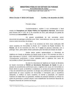 Of. Circular nº 29/2015 - CAOP Saúde Pública