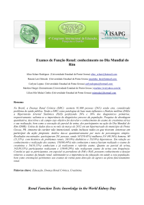 Exames de Função Renal: conhecimento no Dia Mundial do Rim