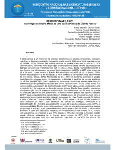 DESMISTIFICANDO O HIV: Intervenção no Ensino Médio de uma