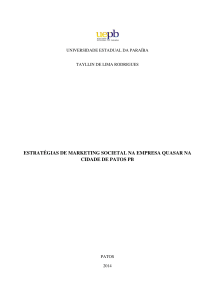 ESTRATÉGIAS DE MARKETING SOCIETAL NA EMPRESA