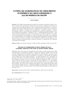 o papel do agronegócio no crescimento econômico sul-mato